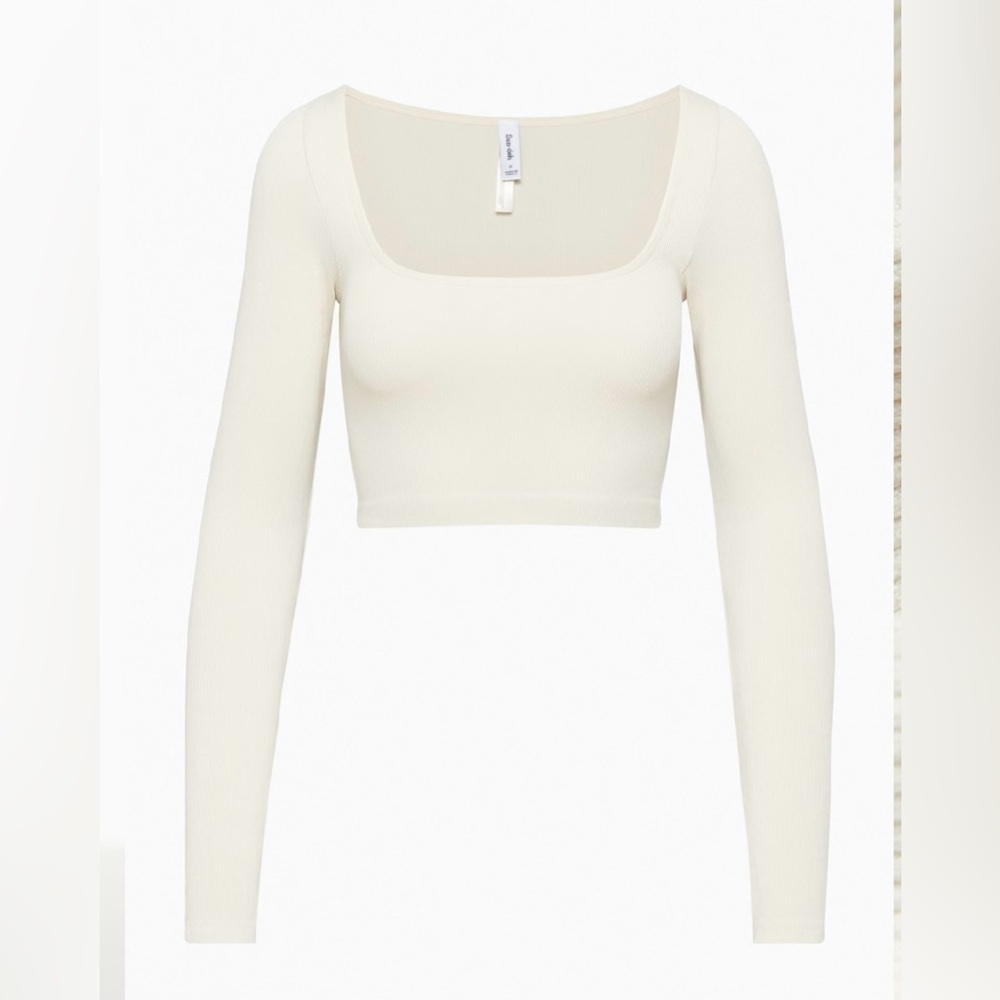 BNWOT Aritzia Sunday Best SinchSeamless™ Rib Ribcage Long-sleeve size L - Picture 3 of 6